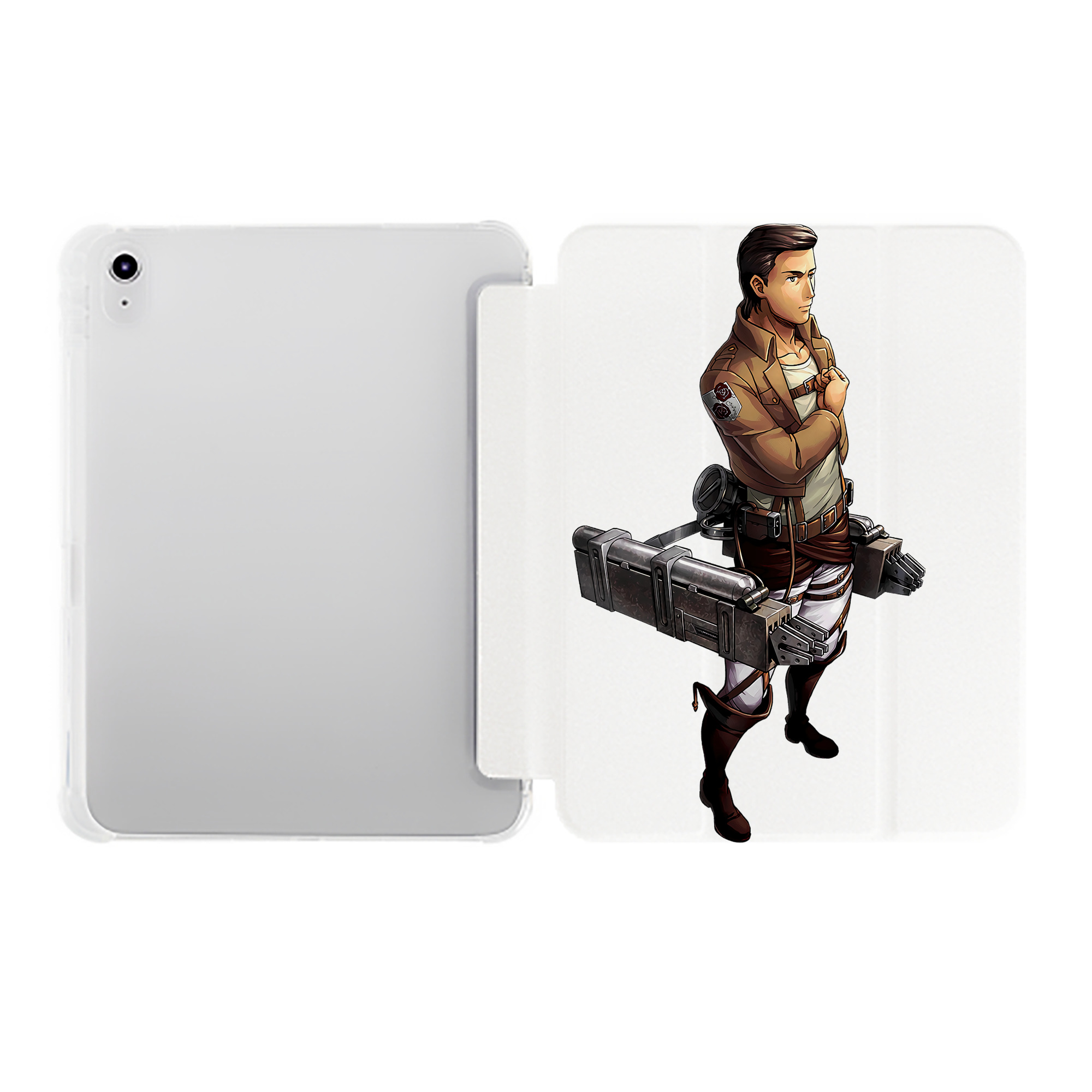 （画像用） 進撃の巨人 Attack on Titan IPad ケース ペン収納付き 三つ折りスタンド PUレザー×シリコン 対応機種9.5/10.5/10.9インチ